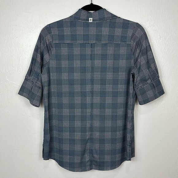 Belyn Key Plaid Short Sleeve Pull On Golf Top Size S - Picture 4 of 9